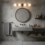 Load image into Gallery viewer, Glorica Glass Minimalist Metal Bar Vanity Light – Globe Wall Lamp for Dressing Room & Bathroom