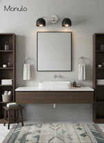 Cargar imagen en el visor de la Galería, Aplique de pared Metio Dome para tocador – Lámpara de estilo Mid-Century para baño