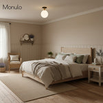 Load image into Gallery viewer, Glorica Opal Glass Semi-Flush Ceiling Light – Mid-Century Modern Fixture for Living Room