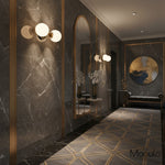 Cargar imagen en el visor de la Galería, Aplique de pared para baño de estilo moderno de mediados de siglo Lumio Globe Opal Glass