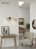 Load image into Gallery viewer, Metio Dome Vanity Wall Light – Mid-Century Fixture for Bathroom