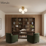 Load image into Gallery viewer, Glorica Glass Elegant Flush Mount Light Fixture - White Globe Design for Contemporary Interiors