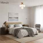 Load image into Gallery viewer, Glorica Glass Elegant Flush Mount Light Fixture - White Globe Design for Contemporary Interiors