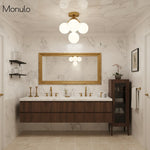 Load image into Gallery viewer, Glorica Glass Elegant Flush Mount Light Fixture - White Globe Design for Contemporary Interiors