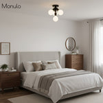 Load image into Gallery viewer, Glorica Glass Elegant Flush Mount Light Fixture - White Globe Design for Contemporary Interiors