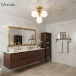 Load image into Gallery viewer, Glorica Glass Elegant Flush Mount Light Fixture - White Globe Design for Contemporary Interiors