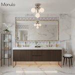 Load image into Gallery viewer, Glorica Glass Elegant Flush Mount Light Fixture - White Globe Design for Contemporary Interiors