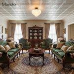 Load image into Gallery viewer, Geotower Glass Opal Art Deco Ceiling Lamp – Elegant Glass Metal Style Modern Ceiling Light for Living Room