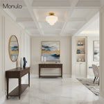 Load image into Gallery viewer, Geotower Glass Opal Art Deco Ceiling Lamp – Elegant Glass Metal Style Modern Ceiling Light for Living Room