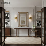 Cargar imagen en el visor de la Galería, Aplique de pared Tierlux Glass Art Deco Globe – Lámpara de metal y cristal para salón o baño