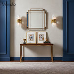 Cargar imagen en el visor de la Galería, Aplique de pared Tierlux Glass Art Deco Globe – Lámpara de metal y cristal para salón o baño