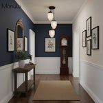 Load image into Gallery viewer, Tierlux Glass Tiered Skyscraper Shade Pendant – Art Deco Ceiling Light for Kitchen Island