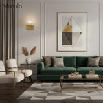 Cargar imagen en el visor de la Galería, Aplique de pared Tierlux Glass Art Deco Globe – Lámpara de metal y cristal para salón o baño