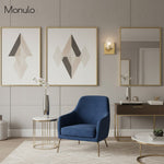 Cargar imagen en el visor de la Galería, Aplique de pared Tierlux Glass Art Deco Globe – Lámpara de metal y cristal para salón o baño