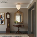 Load image into Gallery viewer, Geotower Glass Multi-layer Ceiling Light – Art Deco Light for Bedroom