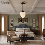 Load image into Gallery viewer, Geotower Glass Layered Globe Art Deco Pendant for Dining Room