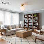 Load image into Gallery viewer, Geotower Glass Opal Art Deco Ceiling Fixture – Contemporary Bedroom Lighting