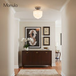 Load image into Gallery viewer, Geotower Glass Opal Art Deco Ceiling Fixture – Contemporary Bedroom Lighting