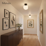 Load image into Gallery viewer, Geotower Glass Opal Art Deco Ceiling Fixture – Contemporary Bedroom Lighting