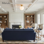 Load image into Gallery viewer, Geotower Glass Opal Art Deco Ceiling Fixture – Contemporary Bedroom Lighting