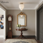 Load image into Gallery viewer, Geotower Glass Multi-layer Ceiling Light – Art Deco Light for Bedroom