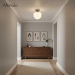 Load image into Gallery viewer, Geotower Glass Opal Art Deco Ceiling Fixture – Contemporary Bedroom Lighting