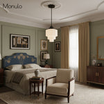 Load image into Gallery viewer, Geotower Glass Layered Globe Art Deco Pendant for Dining Room