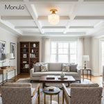 Load image into Gallery viewer, Geotower Glass Opal Art Deco Ceiling Fixture – Contemporary Bedroom Lighting