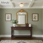 Load image into Gallery viewer, Geotower Glass Deco Globe Flush Mount – Ribbed Glass Ceiling Light for Interior Spaces