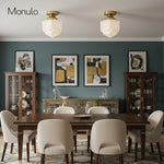 Load image into Gallery viewer, Geotower Glass Opal Art Deco Ceiling Fixture – Contemporary Bedroom Lighting