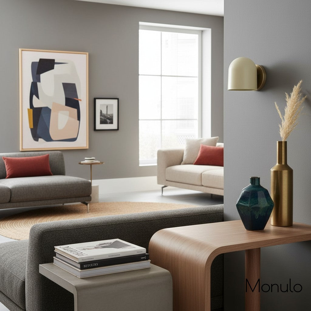 Applique murale industrielle moderne Metio Dome – Éclairage d'accentuation au design minimaliste pour salle de bain, salon et chambre