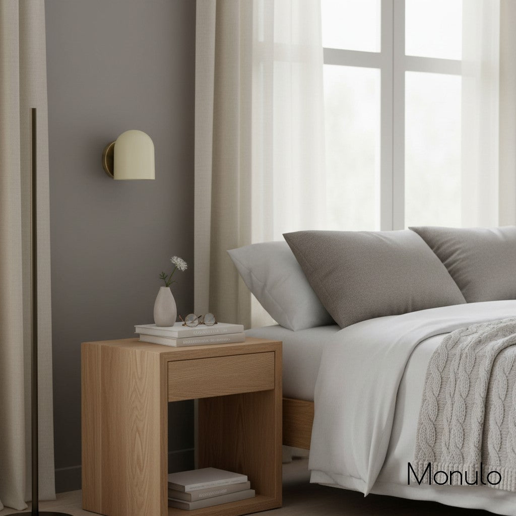 Applique murale industrielle moderne Metio Dome – Éclairage d'accentuation au design minimaliste pour salle de bain, salon et chambre