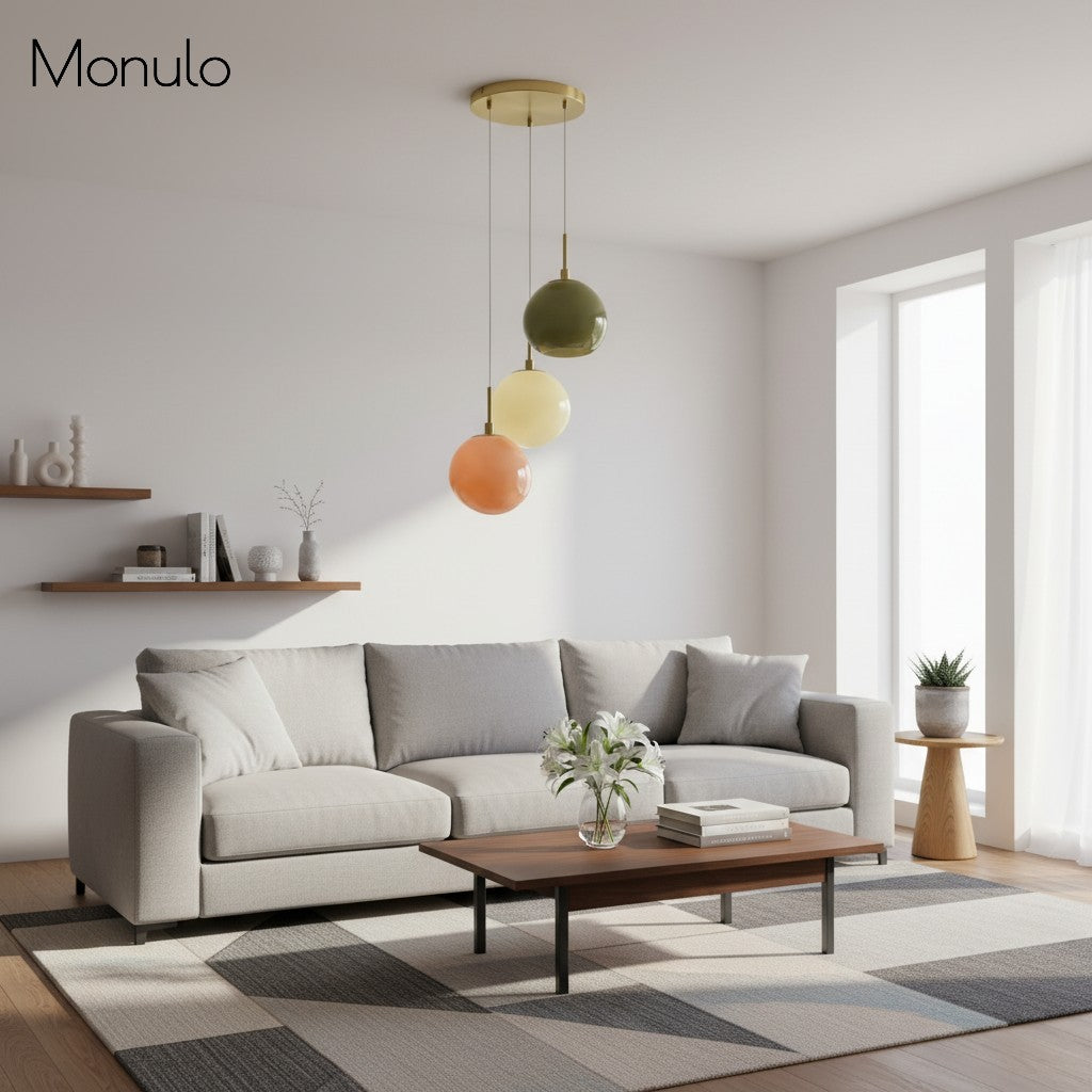 Suspension en verre opale Coloria – Design moderne et élégant pour salon, chambre et couloir