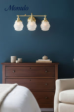 Cargar imagen en el visor de la Galería, Aplique de pared Capigia Contemporary Beehive Screen – Elegante aplique para dormitorio o pasillo