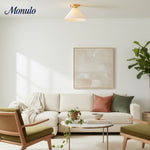 Load image into Gallery viewer, Conica Geometric Cone Glass Flush Mount – Minimalist Home Lighting