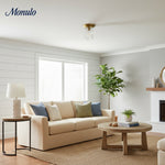 Load image into Gallery viewer, Rivora Textured Ribbed Glass Flush Ceiling Light — Elegant Low-Profile Fixture for Entryways