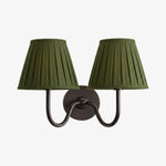 Load image into Gallery viewer, Luvora Fabric Shade Wall Sconce with Drum Shade - Classic Pleated Sconce Light