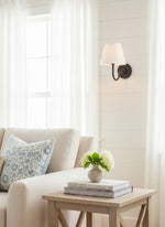 Load image into Gallery viewer, Luvora Fabric Shade Wall Sconce with Drum Shade - Classic Pleated Sconce Light