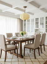 Load image into Gallery viewer, Eloise Scallop Vintage Milk Glass Semi-Flush Mount Pendant Light