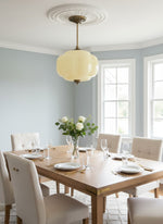 Load image into Gallery viewer, Eloise Scallop Vintage Milk Glass Semi-Flush Mount Pendant Light