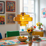 Load image into Gallery viewer, Koloro Colored Glass Shade Pendant Lamp – Adjustable Suspension Modern Interior Lighting Fixture