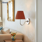 Load image into Gallery viewer, Luvora Fabric Shade Wall Sconce with Drum Shade - Classic Pleated Sconce Light