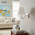 Load image into Gallery viewer, Luvora Fabric Shade Wall Sconce with Drum Shade - Classic Pleated Sconce Light