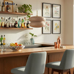 Cargar imagen en el visor de la Galería, Lámpara colgante Coloria Soft-Glow de cristal opalino: una lámpara colgante contemporánea para la sala de estar.