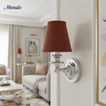 Cargar imagen en el visor de la Galería, Aplique de pared Rowan con pantalla cilíndrica – Aplique de tela para una iluminación acogedora de estilo rústico