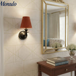 Cargar imagen en el visor de la Galería, Aplique de pared Rowan con pantalla cilíndrica – Aplique de tela para una iluminación acogedora de estilo rústico