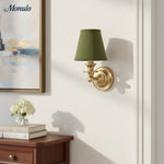 Load image into Gallery viewer, Rowan Drum Shade Wall Sconce – Fabric Sconce Light for Cozy Cottage Lighting