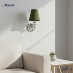 Cargar imagen en el visor de la Galería, Aplique de pared Rowan con pantalla cilíndrica – Aplique de tela para una iluminación acogedora de estilo rústico