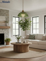 Load image into Gallery viewer, Verdoma Mid Century Modern Textured Glass Hanging Lamp - Vintage Style for Dining Room