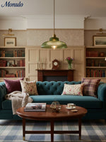 Bild in Gallery-Viewer laden, Verdoma Mid-Century-Modern Hängeleuchte aus strukturiertem Glas – Vintage-Stil für Esszimmer